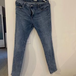 Blue Denim Regular Waist Jeans